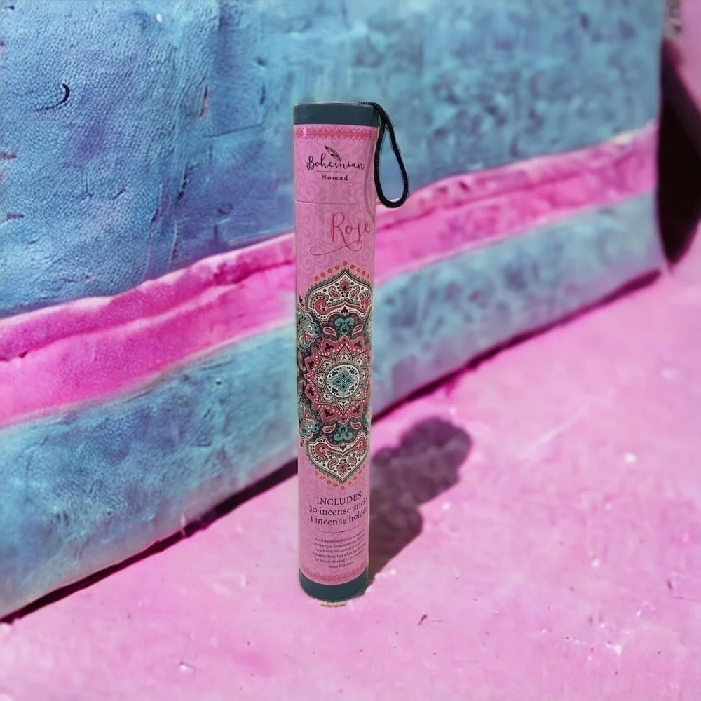 BOHEMIAN NOMAD Incense Sticks And Holder | Rose Scented
